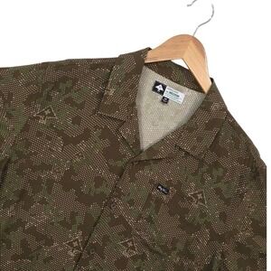 LRG Lifted Research Group Camo‎ Dot Print Button Up Shirt Mens Medium Streetwear